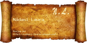 Nádasi Laura névjegykártya