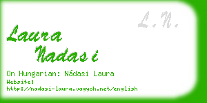 laura nadasi business card